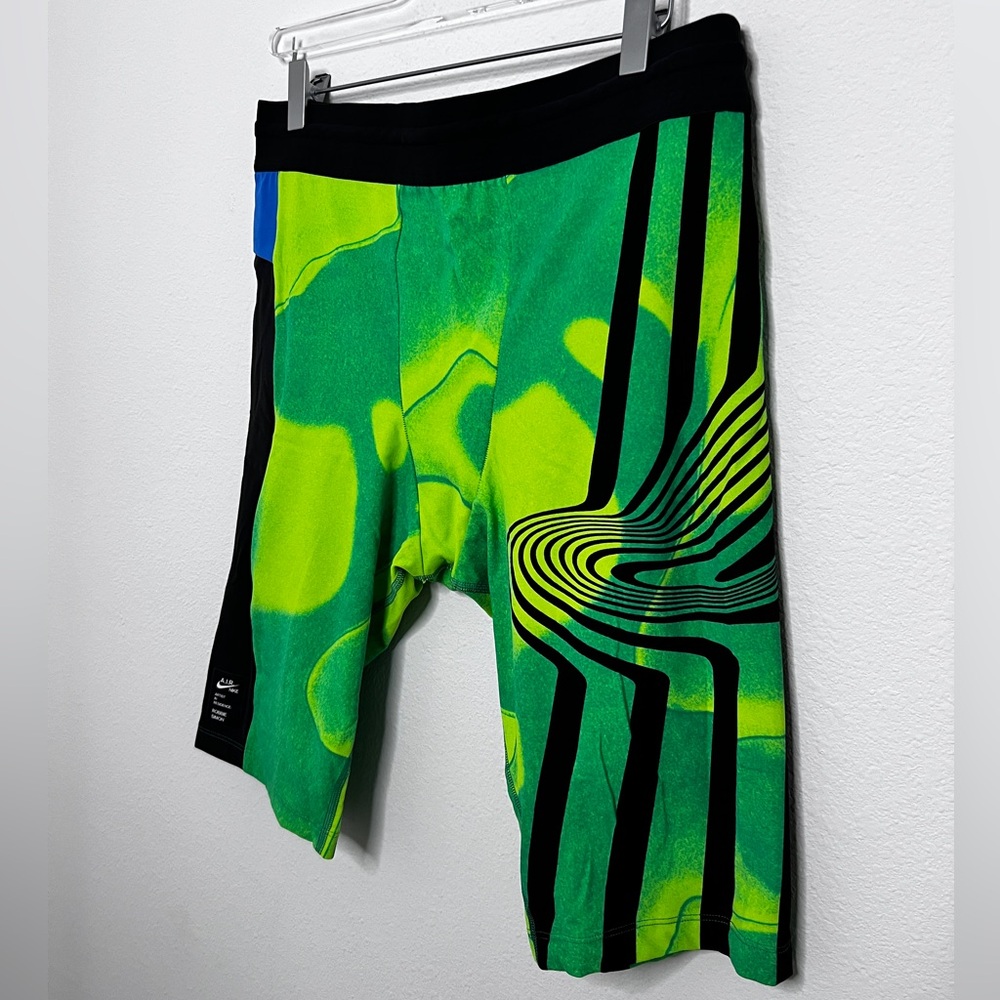 Nike Green and Black Athletic Shorts